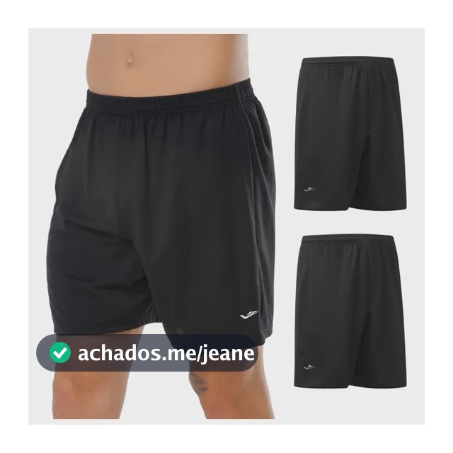 Kit 2 Bermuda Masculina Elite Short Elastano Academia Sport