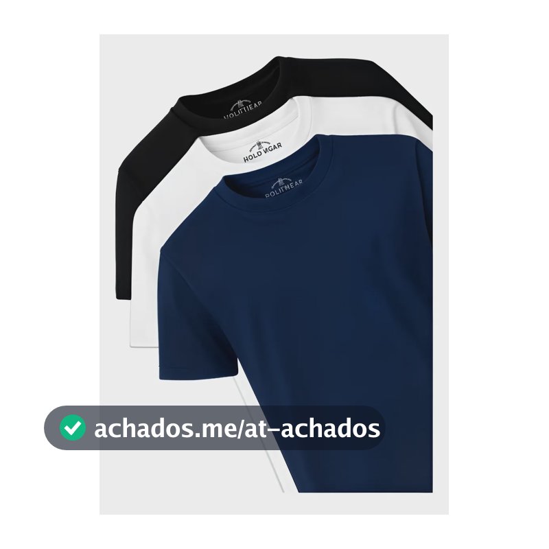 Kit 3 Camisetas Masculinas Polo Wear Sortido 1 M Liso