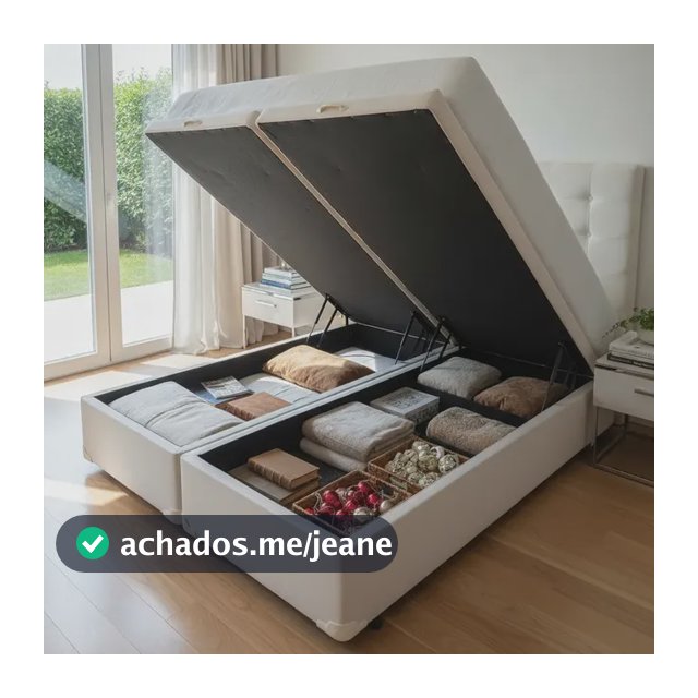 Cama Box Báu Base Bipartido 138x188 Blindado Reforçado Apto