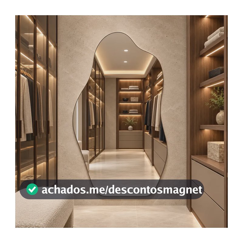 Espelho Rocco Corpo Inteiro Organico 90x40 Pinterest Grande Orgânico - Suporte