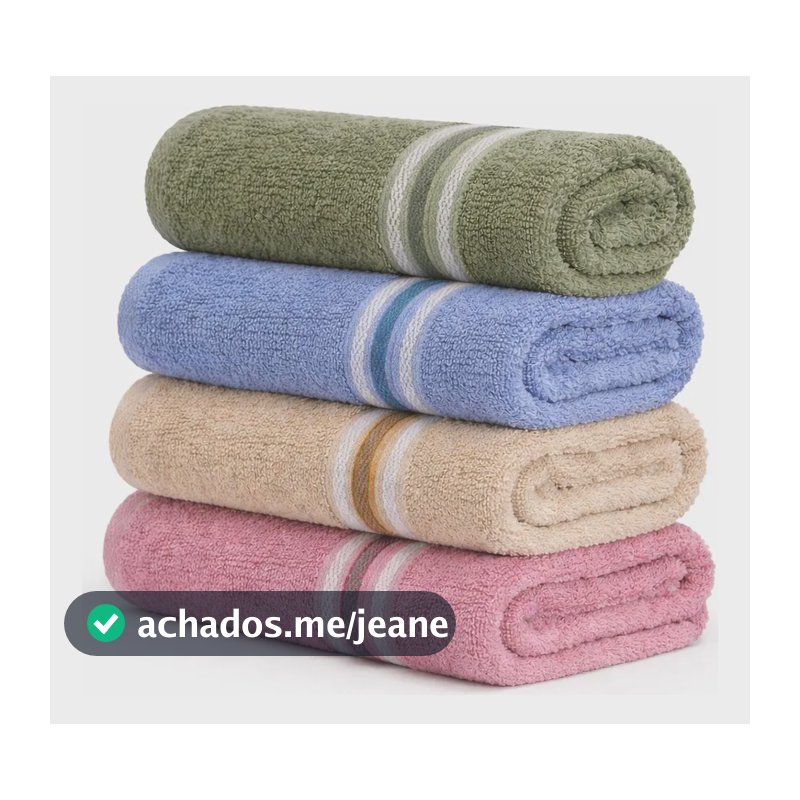 Kit 4 Toalhas De Banho 70x140 400g Atacado Premium Multicolorido Bordado