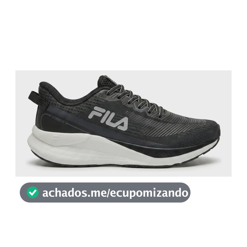 Tênis Fila Striker Masculino Corrida Caminhada Treino Preto/azul/roxe/cinza 42 Br