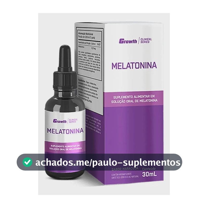 Melatonina 30ml (0,21mg) Sabor Maracujá - Growth Supplements