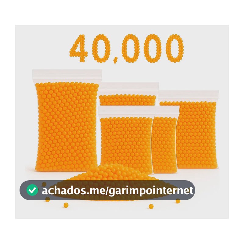 Bolinha Gel Arminha Brinquedo Arma Orbeez Decoração 40.000 Laranja