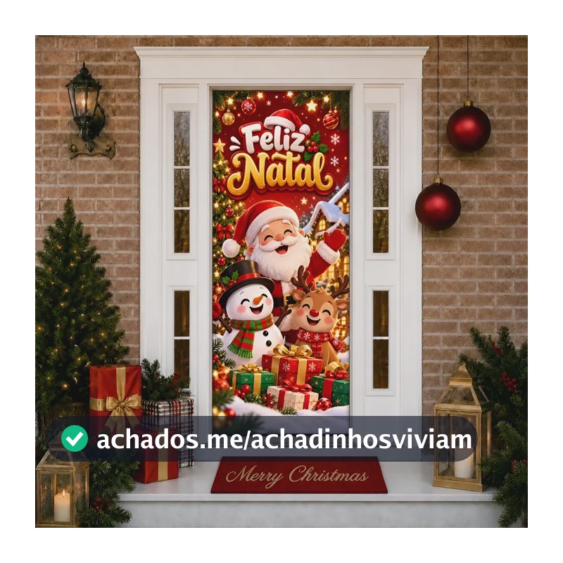 Capa De Porta Painel De Mesa Natal Decoração Natalina Porta 394