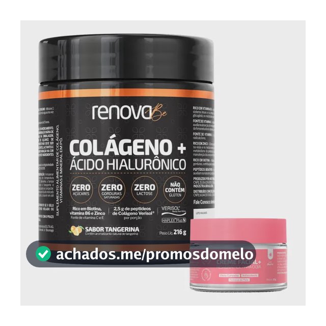 Kit Colágeno Hidrolisado Verisol Ácido Hialurônico Renova Be