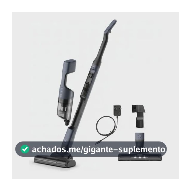Aspirador de Pó Vertical Electrolux ERG019 sem fio Portátil bateria Ergorapido 2 em 1 luz frontal LED escova rotativa aspira escova capacidade 950ml Bivolt 30 min Azul
