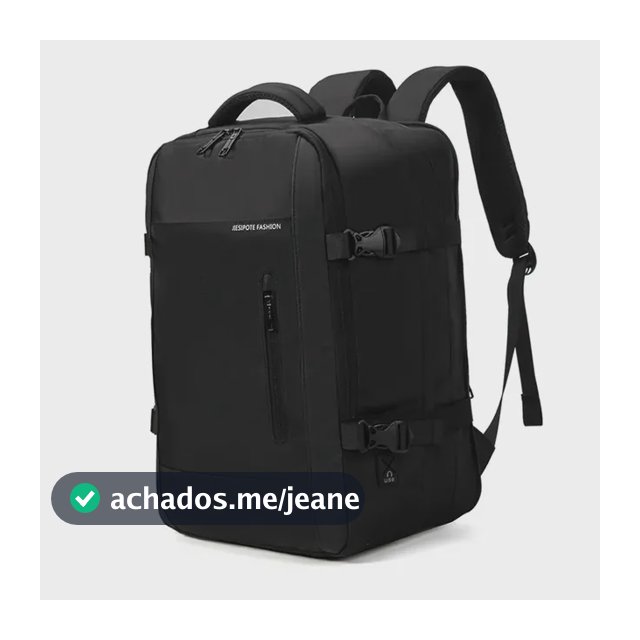 Mochila sem gênero, impermeável, reforçada, com capacidade ampliada de 30-42L, adequada para portátil, viagens diárias, cor preta