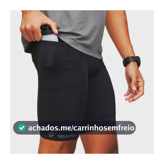 Bermuda De Compressão Masculina Com 6 Bolsos