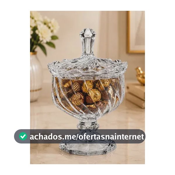 Bomboniere Baleiro Potiche Pote Bala Doce Vidro 15cm