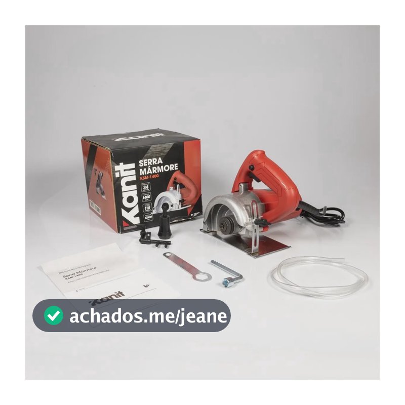 Serra Mármore Kanit P/ Corte Concreto 1400w Com Acessórios 220v