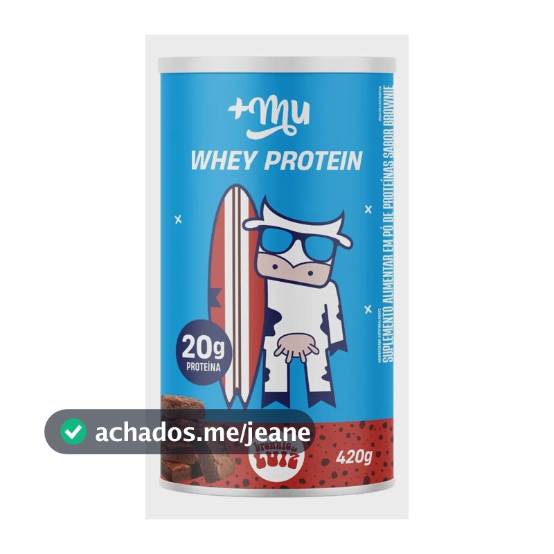 Whey Concentrado +Mu Brownie do Luiz 20g de Proteína - 420g