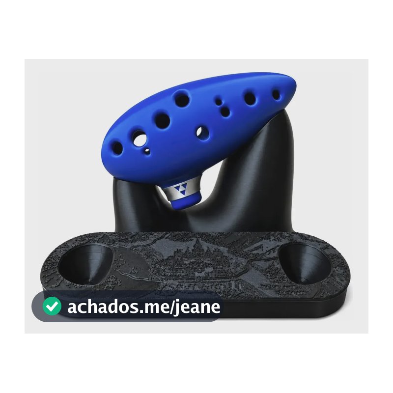 Suporte E Base Ocarina Para Pro Controller Azul