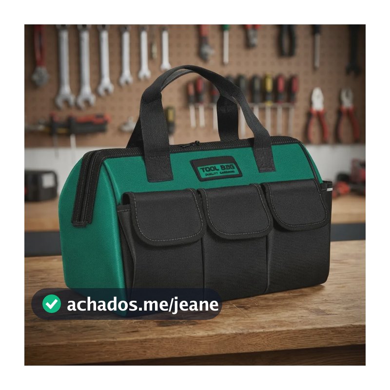 Bolsa De Ferramentas Alça Lona Reforçada 3 Bolso Eletrecista Bolsa 14 Polegadas