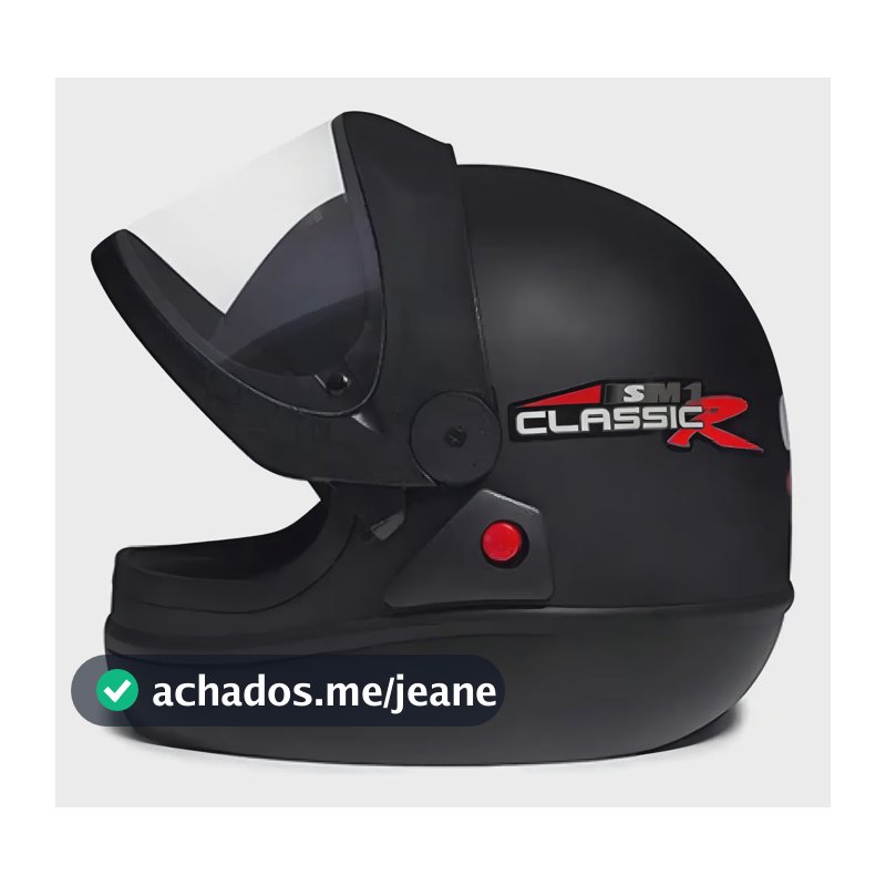 Capacete San Marino Taurus Classic Preto Fosco Tamanho 56