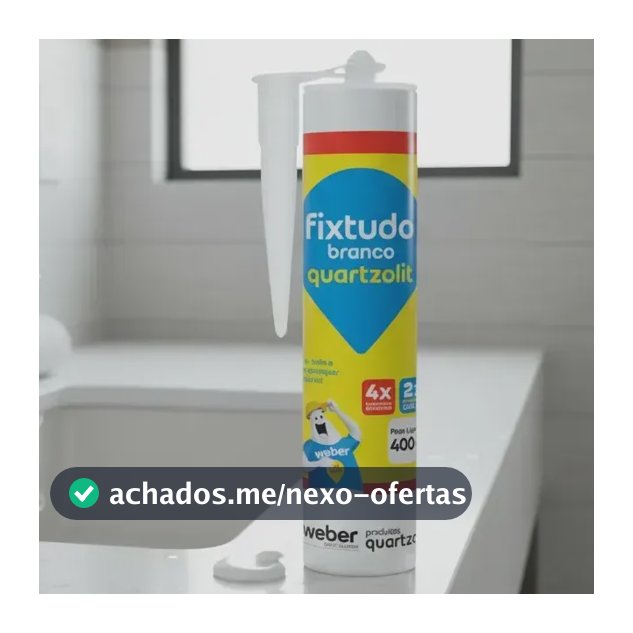 Cola Poliuretano Branco Quartzolit FixTudo 400g Resistente Água