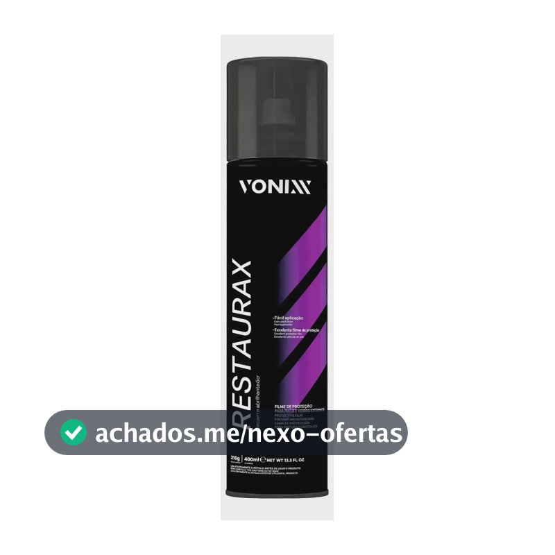 Vonixx Restaurax Spray 400ml Proteção E Revitalização De Plásticos