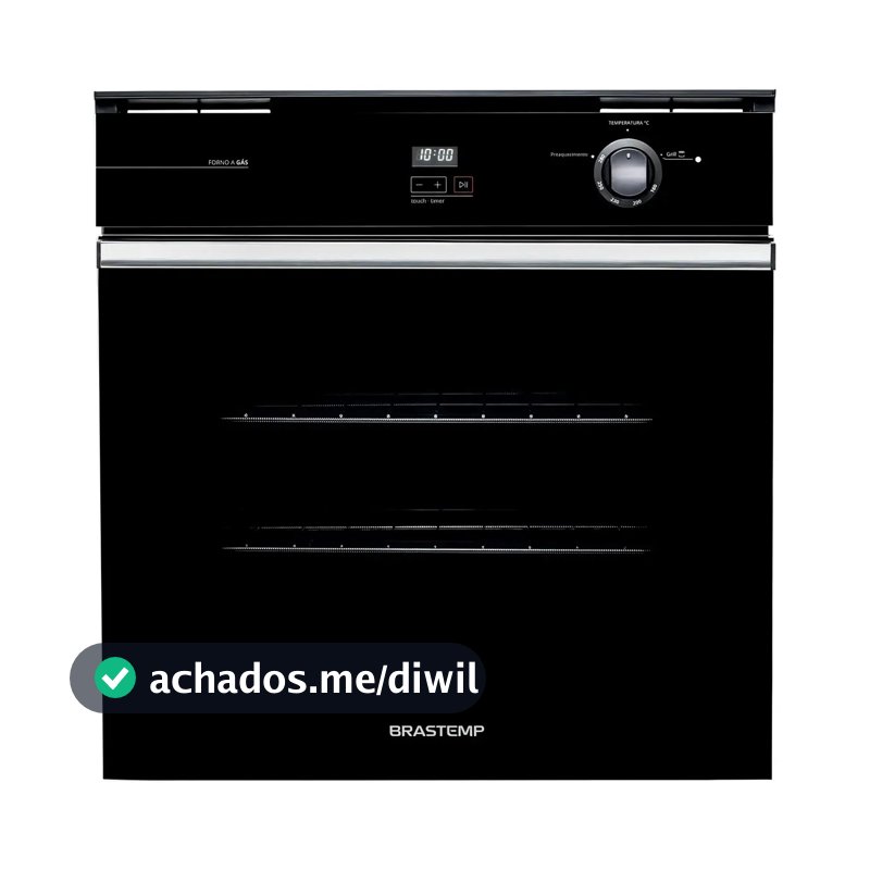 Forno de Embutir a Gás Brastemp 78L Preto Grill - BOA84AE