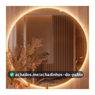 Espelho Redondo 60cm C/ Led Para Parede Quarto Banheiro Sala