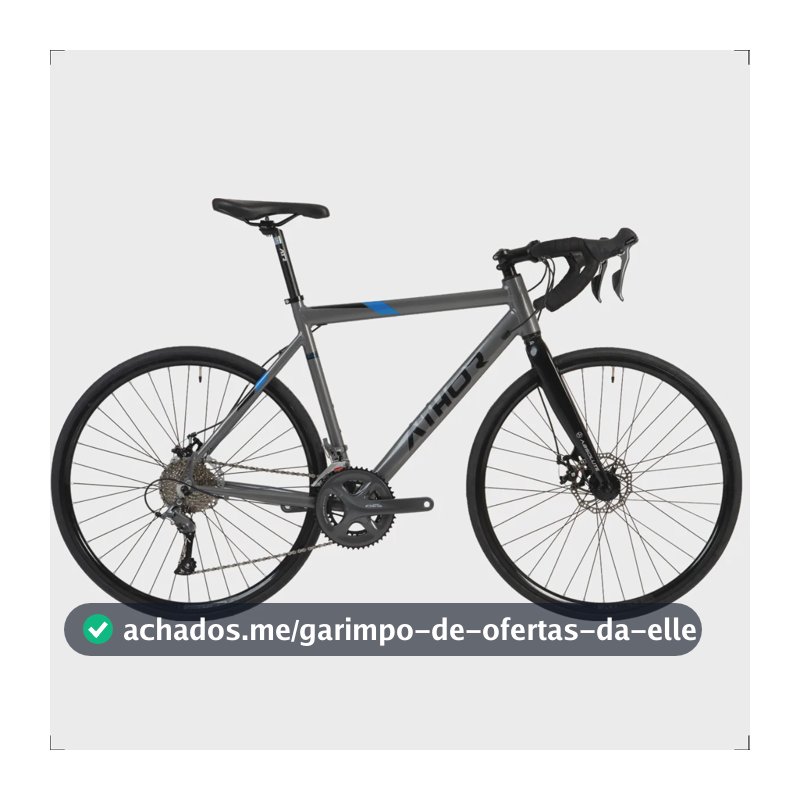 Bicicleta Speed Athor V-one Evo Shimano Claris Freio A Disco Cinza L-56 [179cm-186cm]