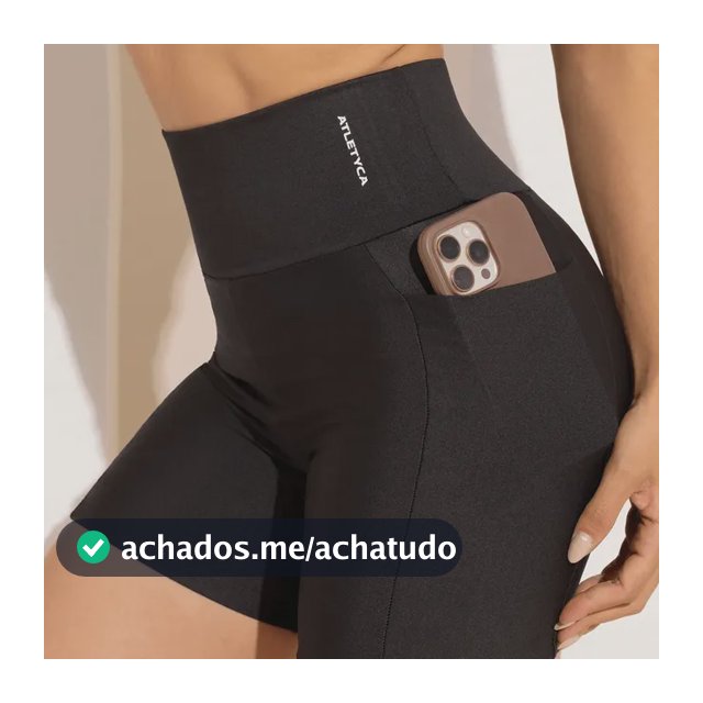 Short Fitness Feminino Academia Com Bolsos Laterais Atletyca