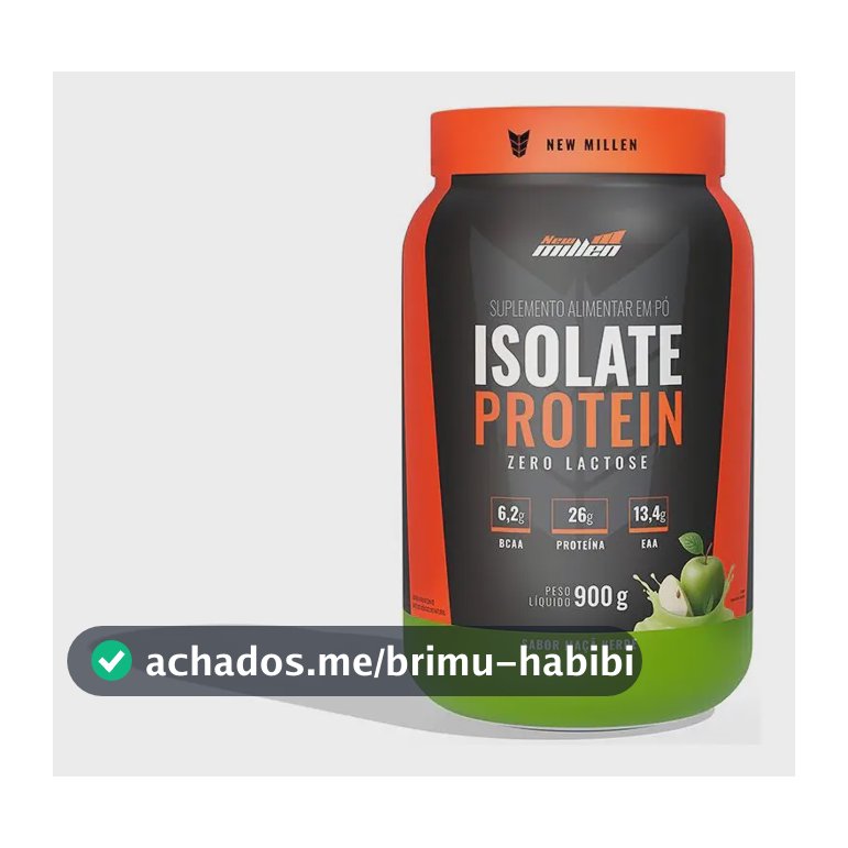 Isolate Protein 900gr - Zero Lactose - New Millen Maçã Verde