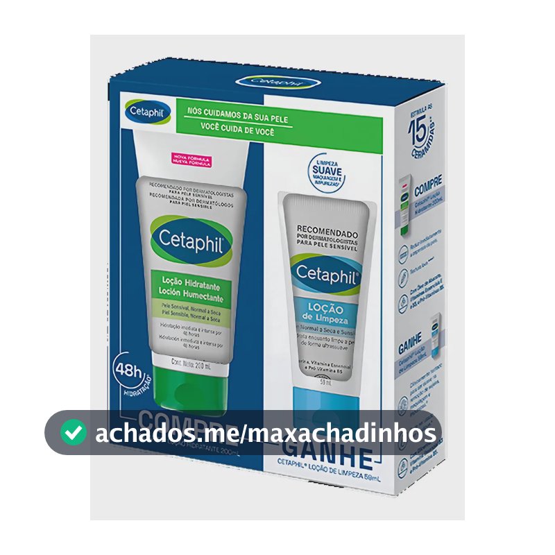 Kit Cetaphil Loção Hidratante 200ml + Loção de Limpeza 59ml