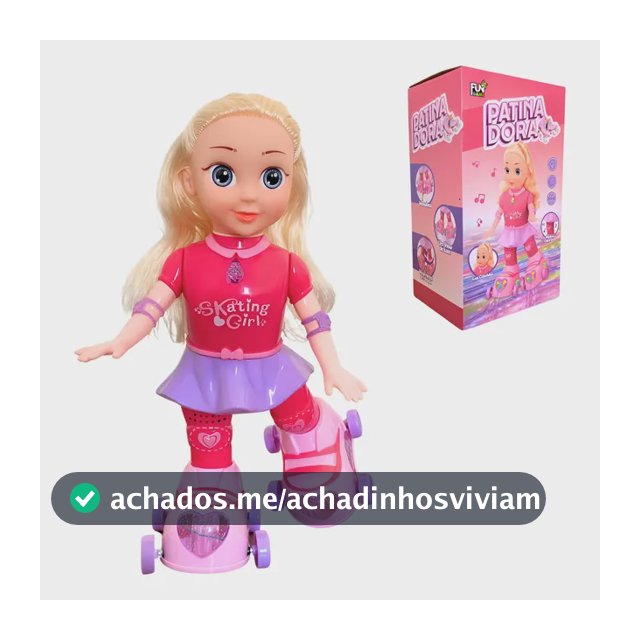 Boneca Patinadora Anda Canta Dança Luzes Som Infantil Menina