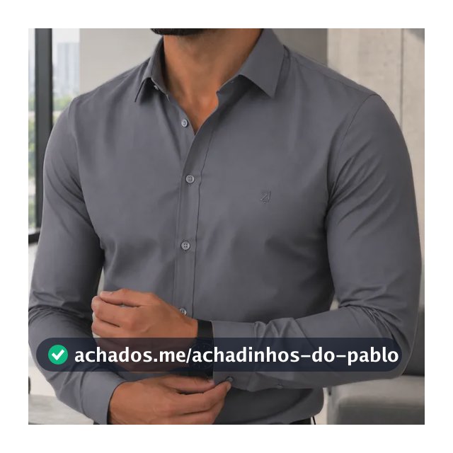 Camisa Social Masculina Manga Longa