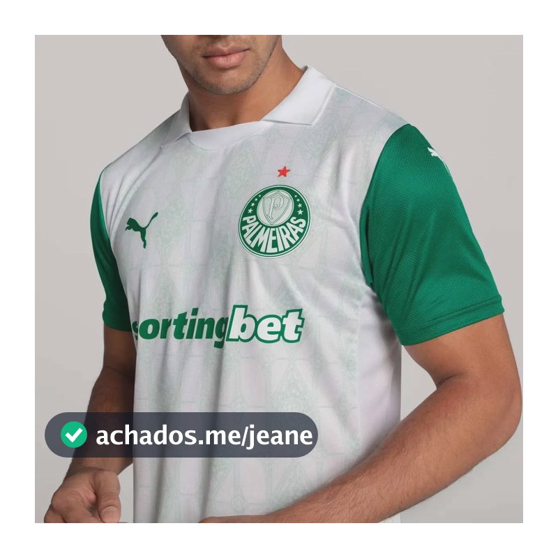 Camisa Puma Palmeiras Ii 2025 Jogador Com Patrocínio Branco - Gg