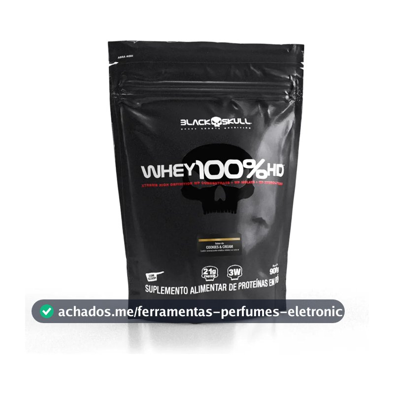 Proteína Black Skull Whey 100% HD em pó sabor Cookies and cream x 900g