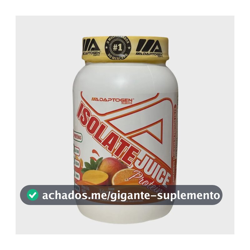 Proteína Adaptogen Isolate Juice em pó sabor Laranja manga x 900g