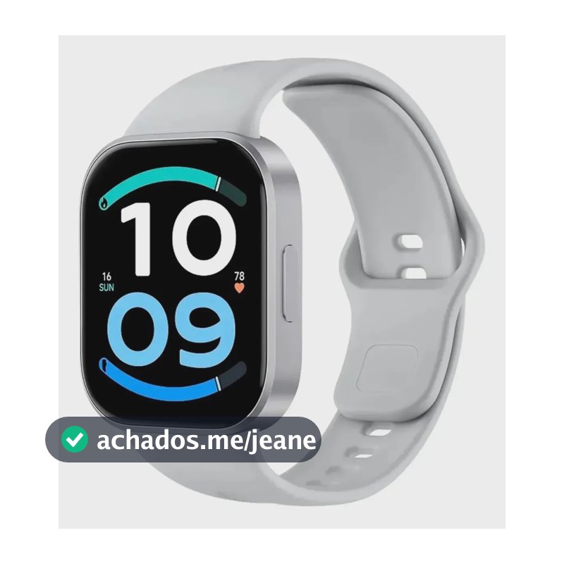 Smartwatch Xiaomi Redmi Watch 6 Active Esportiva Prateado Silicone