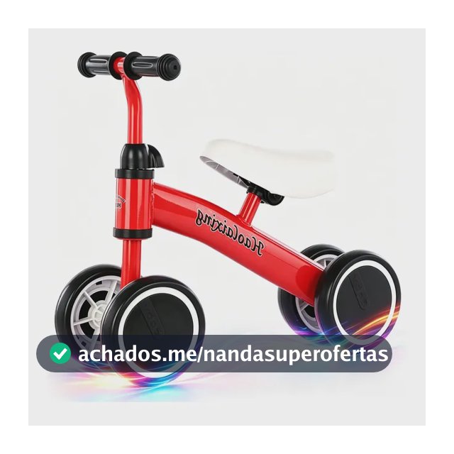 Bicicleta De Equilíbrio Infantil 3 Cores, Segura E Leve