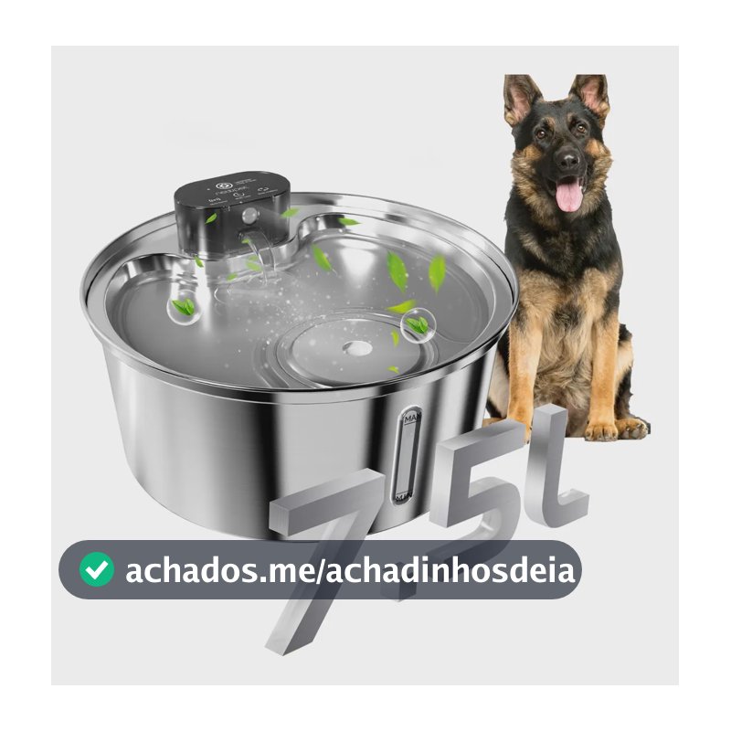 Bebedouro Automático Sem Fio para Cães e Gatos 7,5 Litros Branco