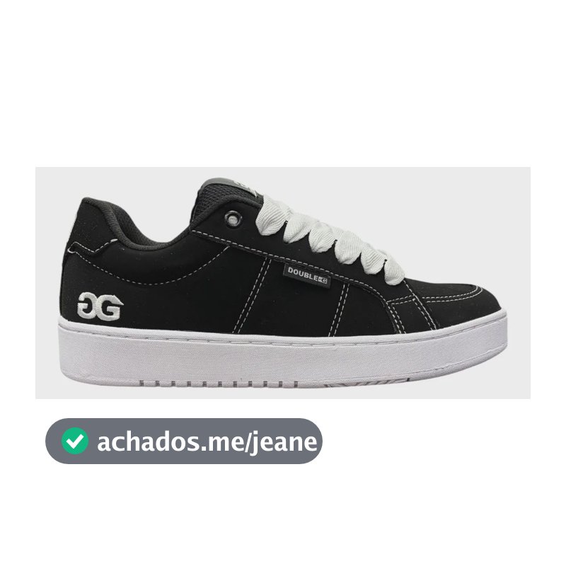 Tenis Double G Easy Two Preto E Branco - Original Preto E Branco Liso 41 Br