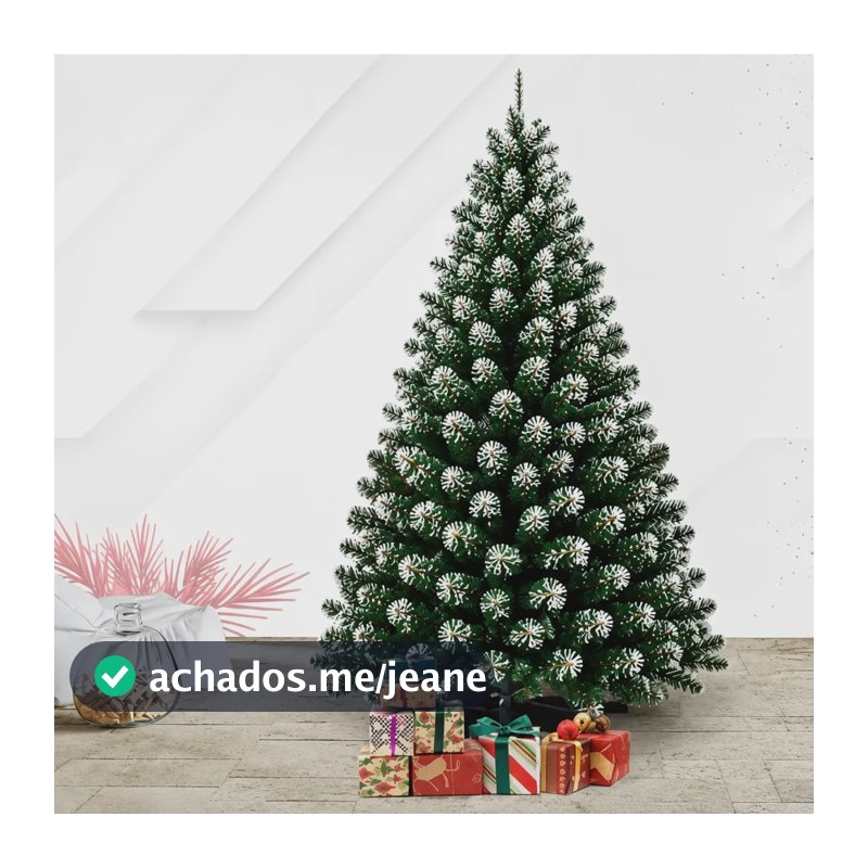 Árvore De Natal 1,80m 320 Galhos Nevada Artificial Nevada