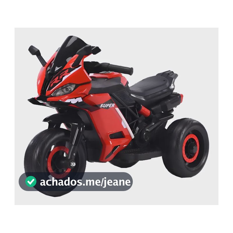 Moto Elétrica Infantil Mini 3 Rodas Frente/Ré Maxi Toys - VERMELHO