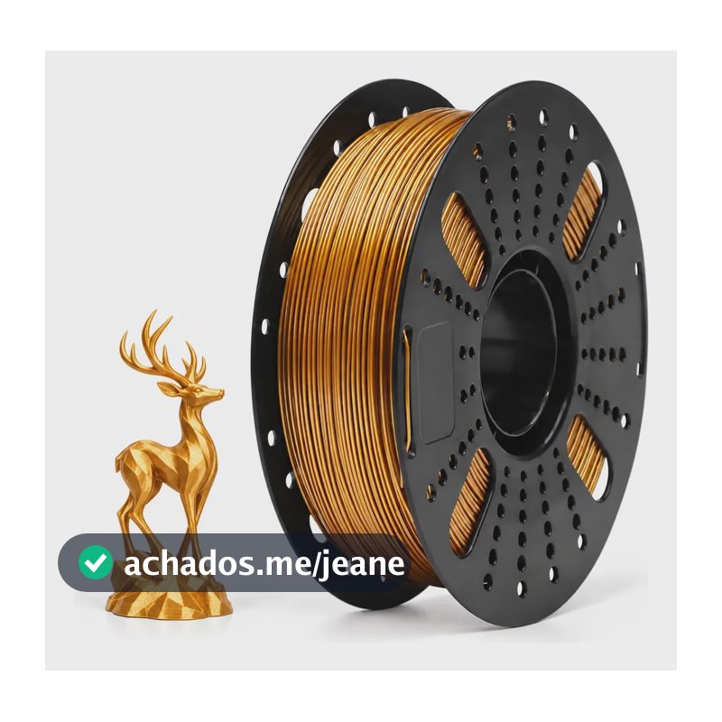 Filamento Petg Amfa 1,75mm 1kg Bobina Para Impressora 3d Dourado