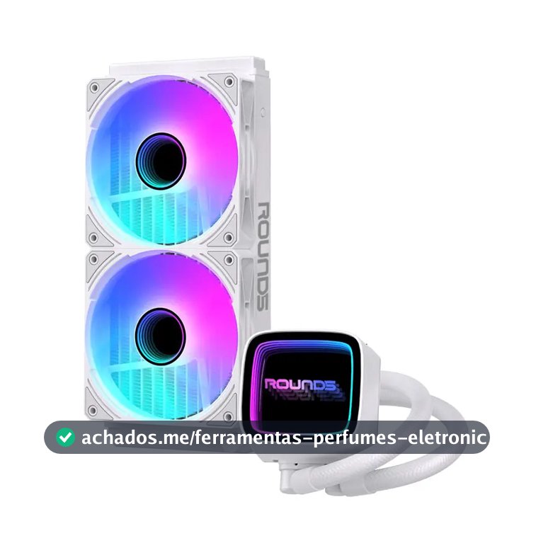 Water Cooler 240mm Round5 Eurus Argb Bomba Fundo Infinito Cor Branco