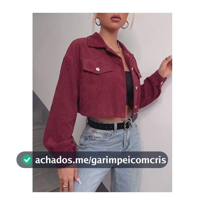 Jaqueta Casaco Veludo Cotelê Feminino Manga Longa Inverno Vinho Gg