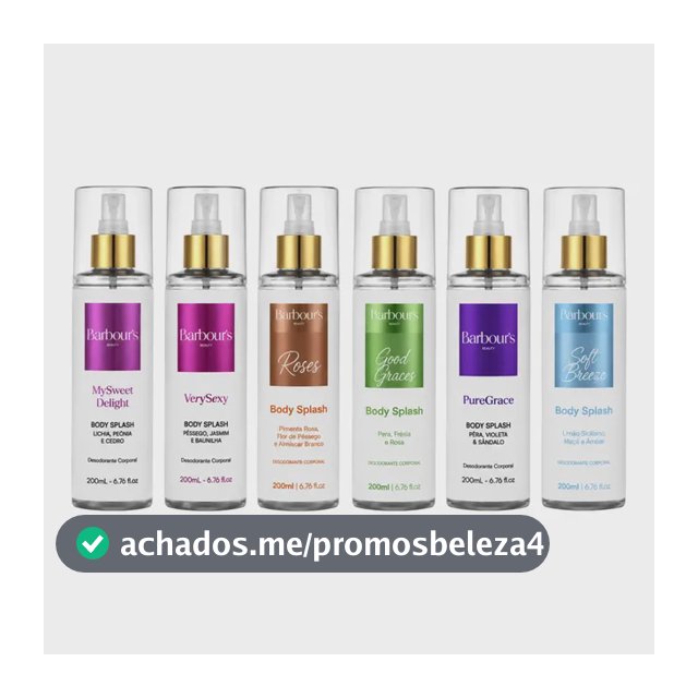 Kit Body Splash Barbours 6 Unidades 200ml Feminino
