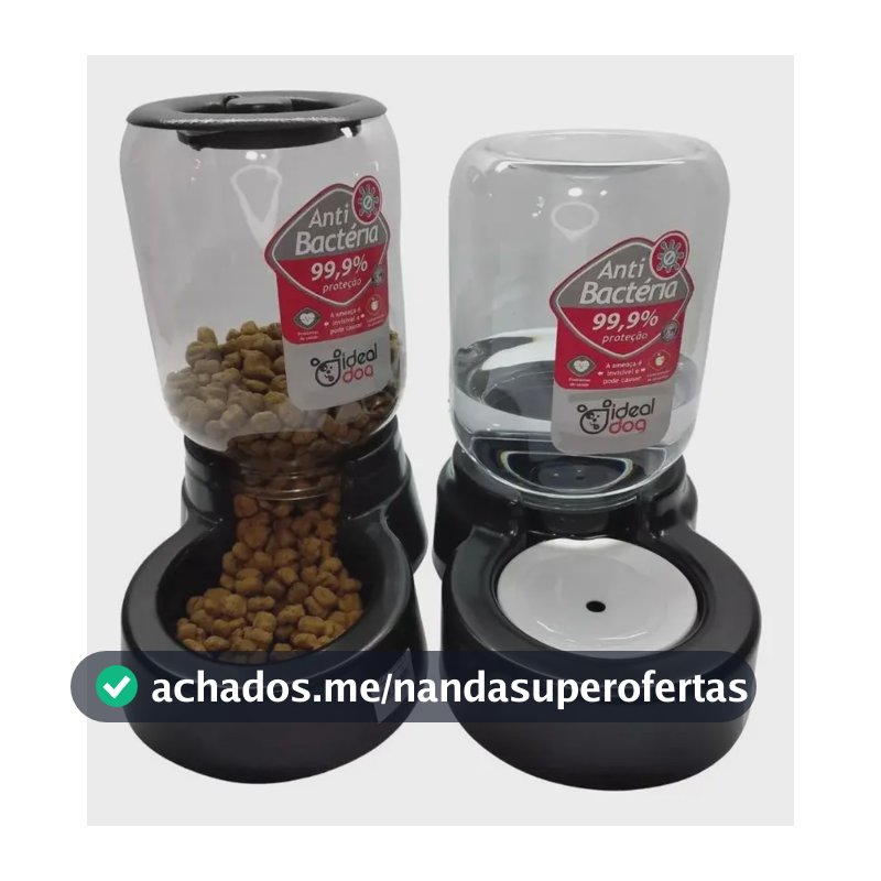 Bebedouro Cachorro Shitzu S/molhar Os Pelos+comedouro 02l+03