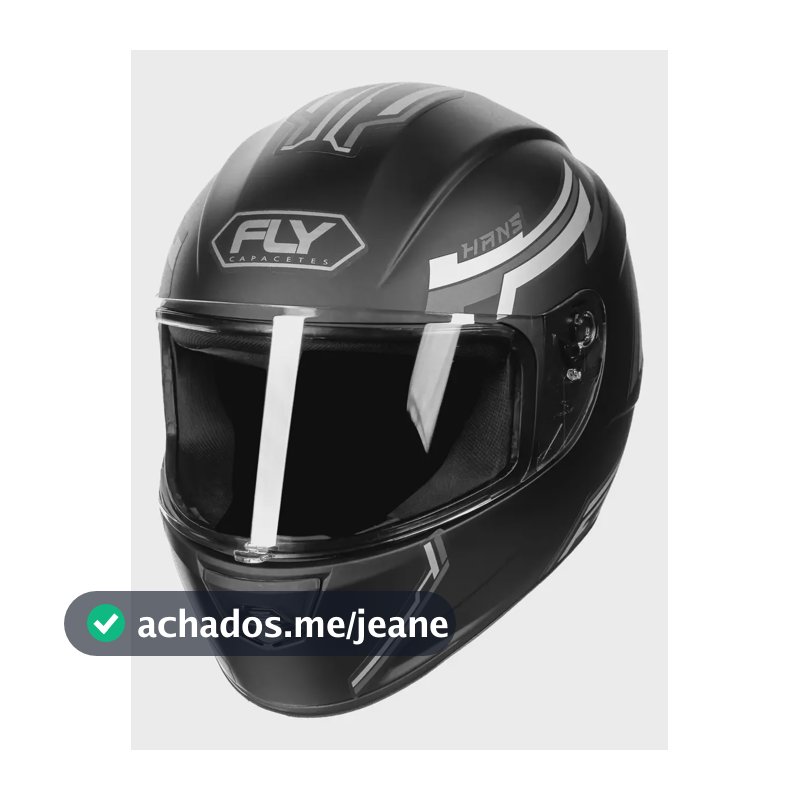 Capacete de motocicleta Fly F9 Hans Visor Simple Integral Cor Preto Grafite Tamanho L/60 Cm