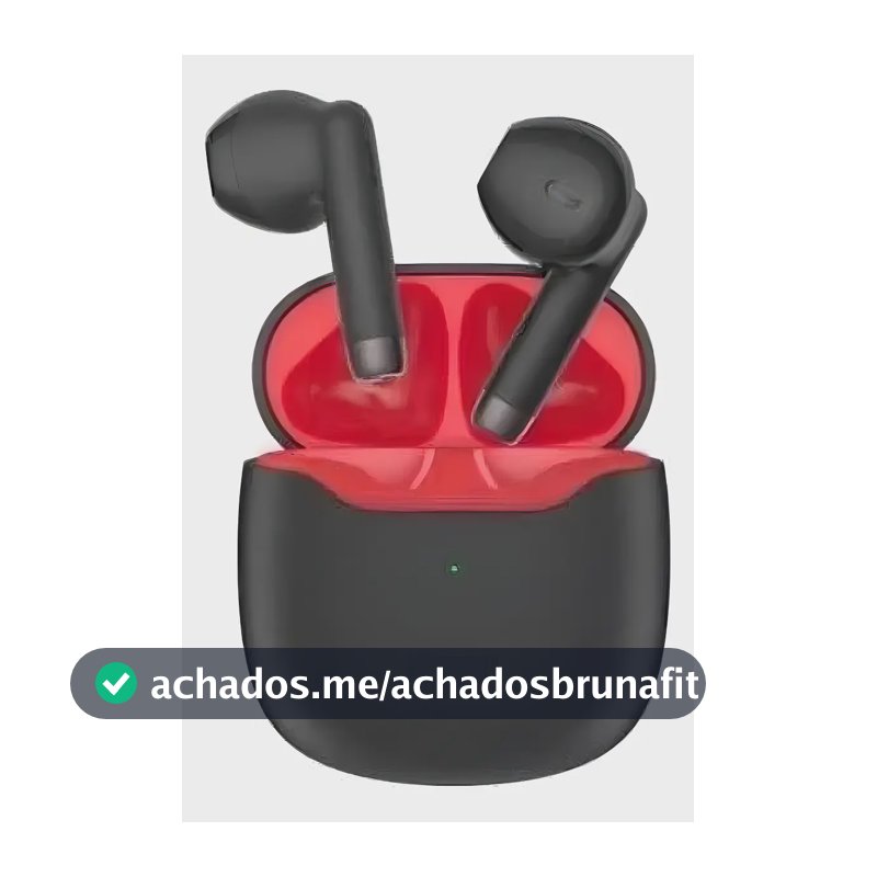 Fone de Ouvido In-ear Bluetooth 5.0 Kaidi KD-771 Preto/Vermelho IPX4 TWS