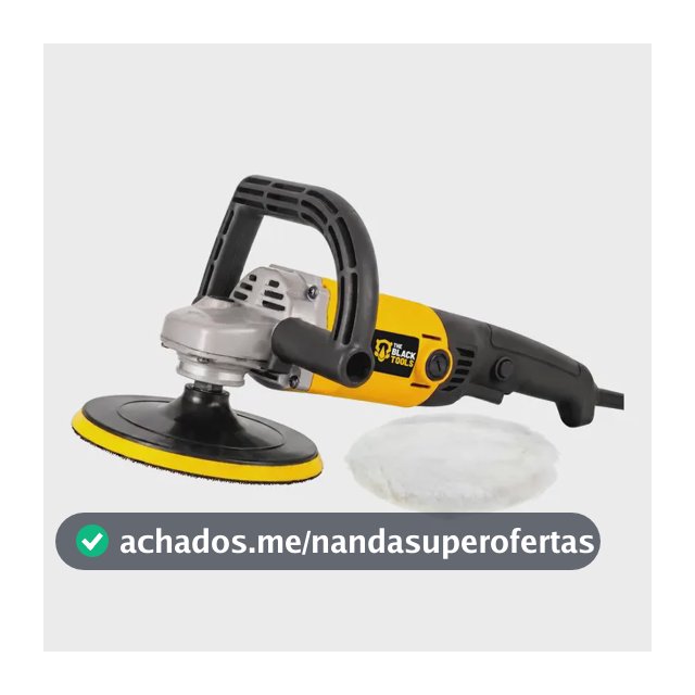 Politriz Automotiva Angular 1300w 180mm 7 Polegadas 3800rpm Amarelo E Preto 127v