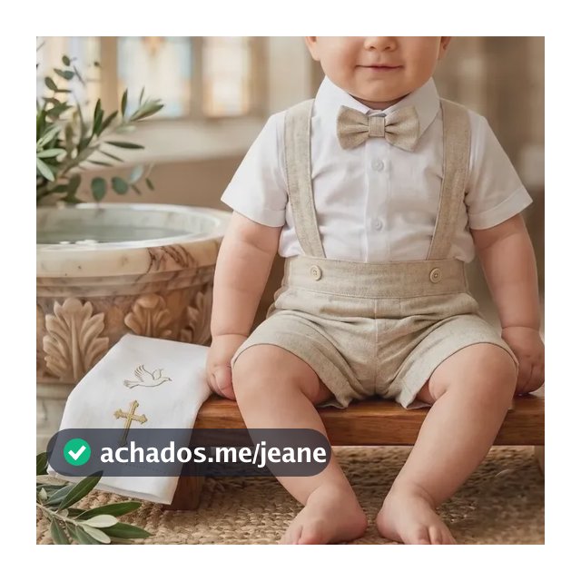 Conjunto Social Infantil Bebê Batizado Casamento Kit 3 -10kg