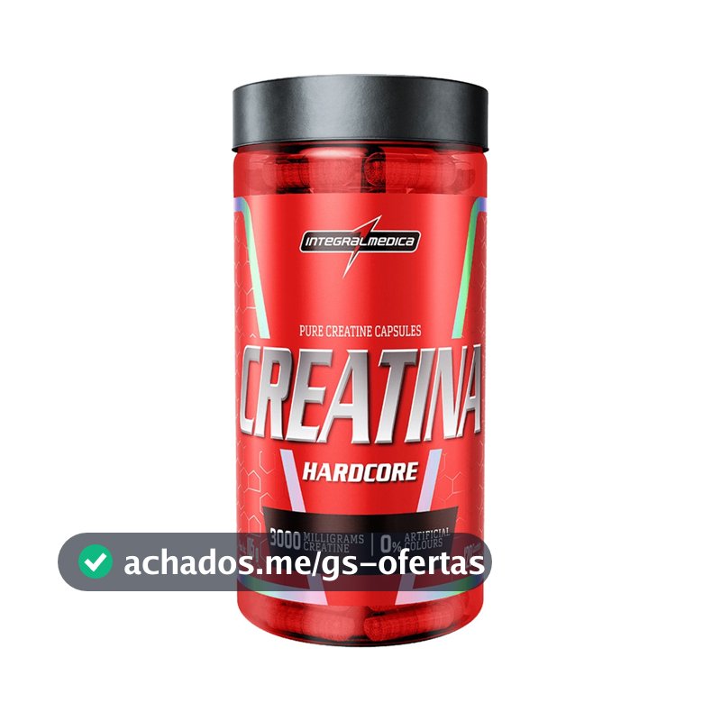 Creatina Integralmédica Hardcore em cápsula Sem sabor x 105g de 120 un