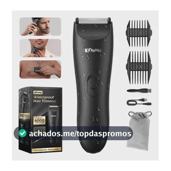 Enssu Aparador De Pelos Corporais Para Homens Cor Preto
