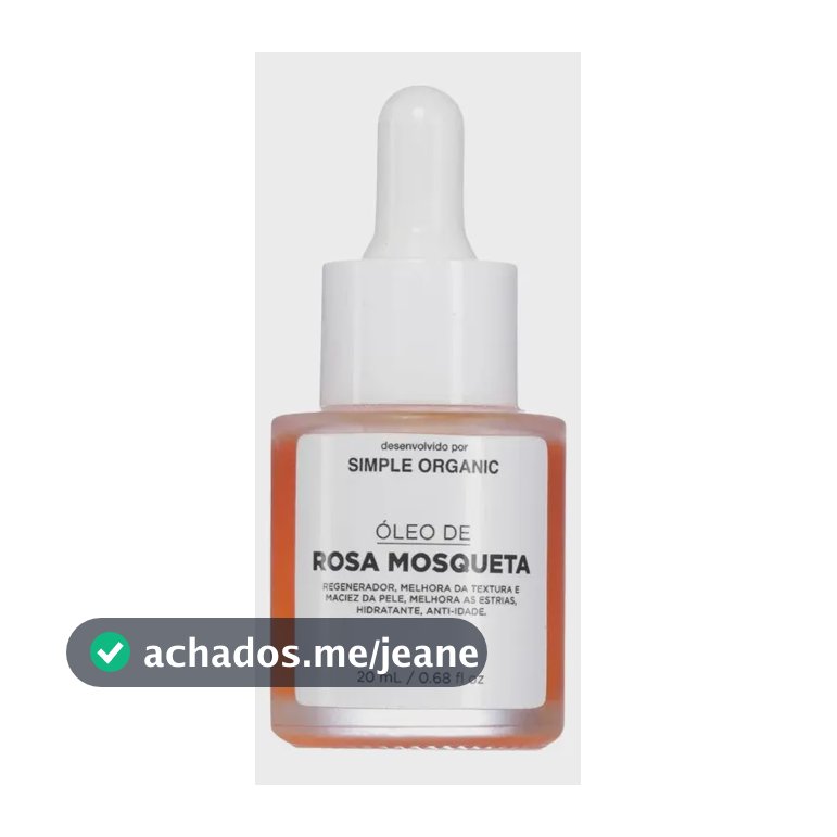 Óleo De Rosa Mosqueta Puro 20ml Simple Organic Todo Tipo De Pele